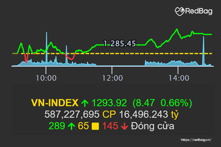Thông tin thị trường ghi nhận ở bảng giá chứng khoán vps trong một ngày của sàn hose qua chỉ số đại diện vn-index.