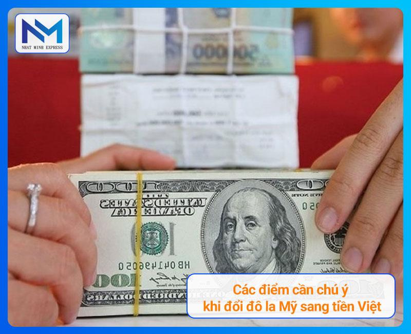 Các điểm cần chú ý khi đổi đô la Mỹ sang tiền Việt Nam