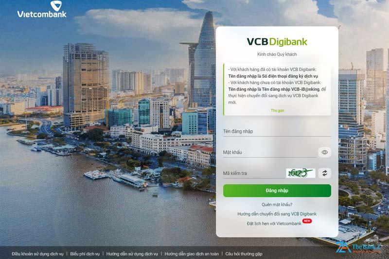 Kiểm tra số dư tài khoản Vietcombank qua Internet Banking