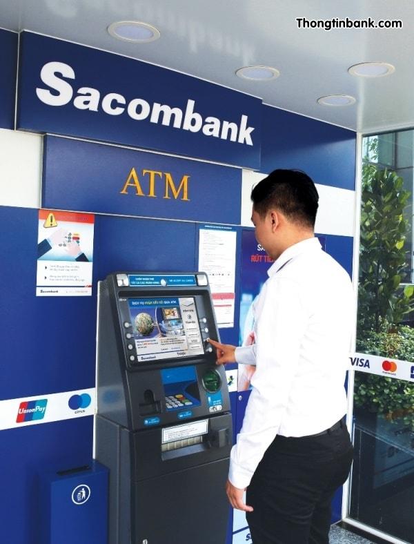 Hướng dẫn cách rút tiền liên ngân hàng bằng thẻ ATM Sacombank