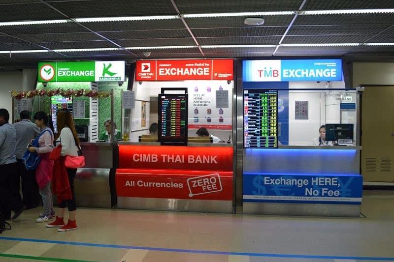 Nơi đổi tiền tại Thái lan