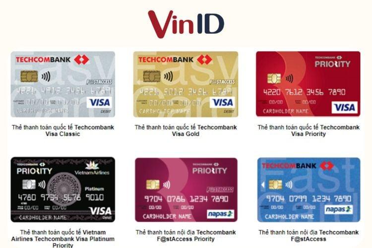 Các loại thẻ Visa Debit Techcombank hiện hành