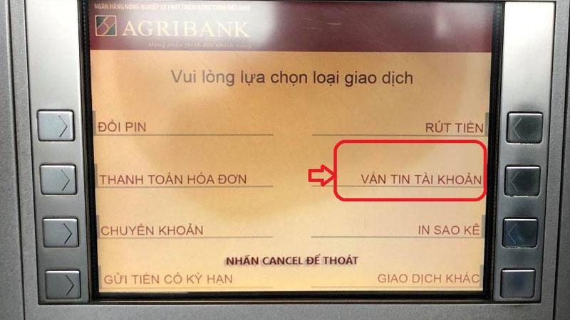 Sao kê tại cây ATM