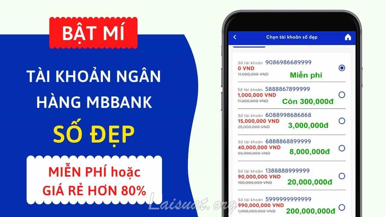 Cách chọn Tài Khoản Số Đẹp MB Bank Hợp Phong Thủy 9, 10, 12, 13 Số 2023