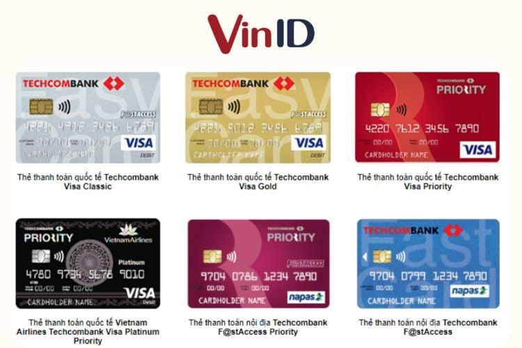 Các dòng thẻ ghi nợ Visa Debit Techcombank